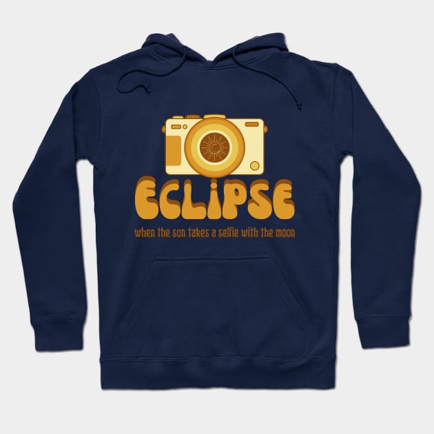 Lunar or solar eclipse photography. Vintage/retro selfie. Hoodie by Ideas Design